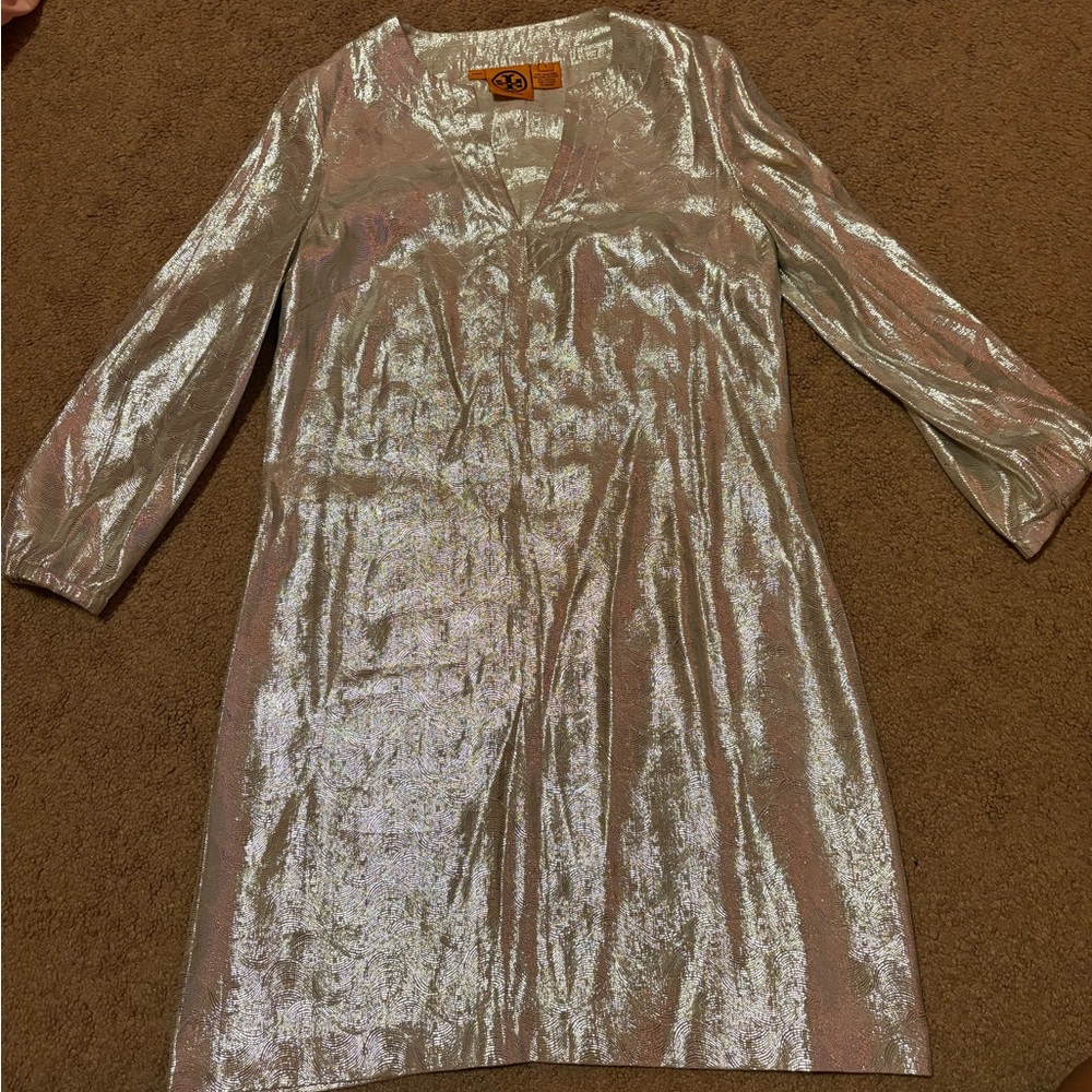 Tory Burch Silver and Orange Dress